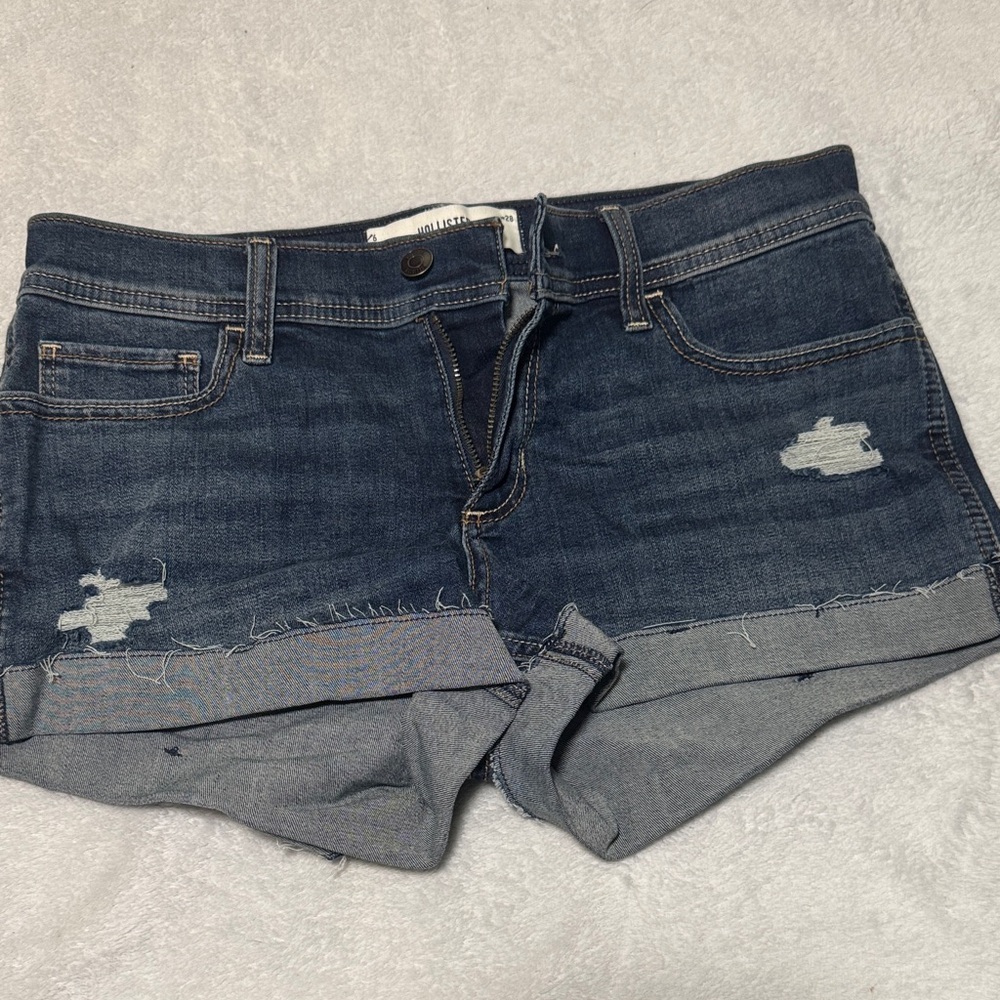 Hollister Dark Blue Jean Shorts NWOT